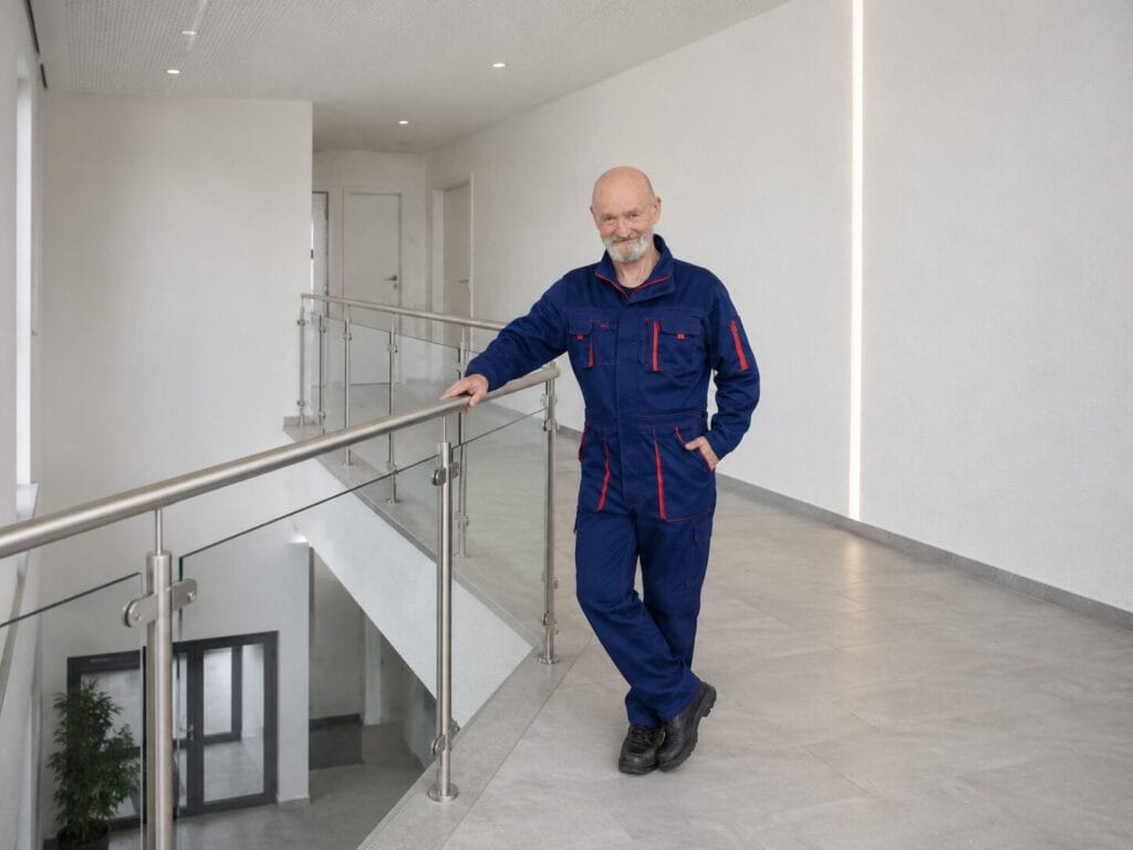 Treppenhausreinigung in Berlin – G+C Facility, Mitarbeiter Harald