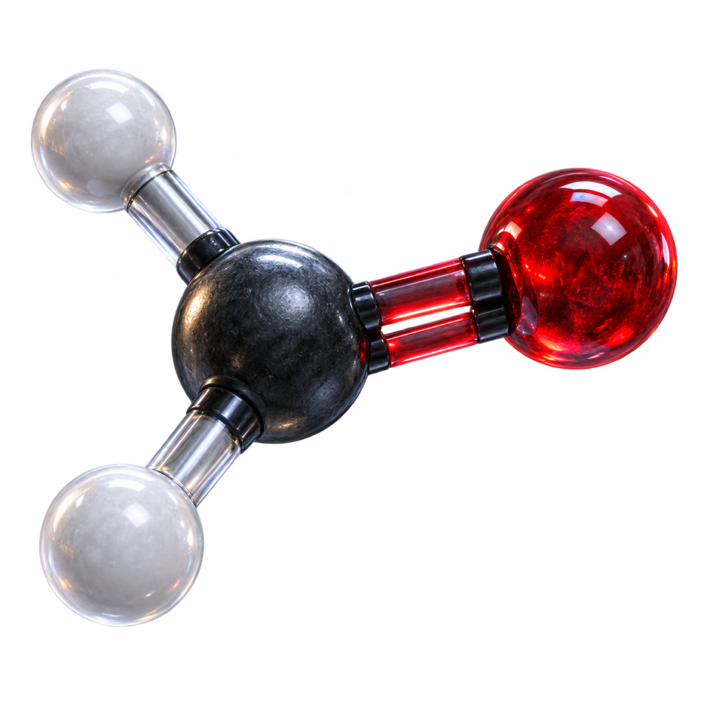 3D-Modell des Molek&uuml;ls Formaldehyd